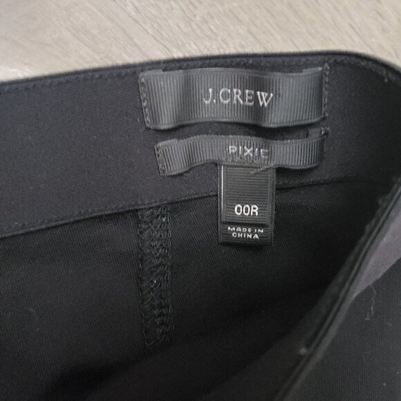 J Crew Pixie Pants Sz 00 Black Ponte Zip Up - Picture 5 of 6